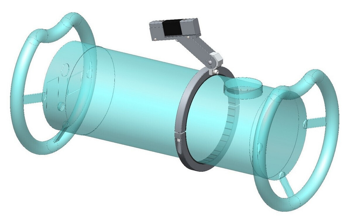 При рентгеновском просвечивании целеуказатель занимает дежурное положение (отведен в сторону)