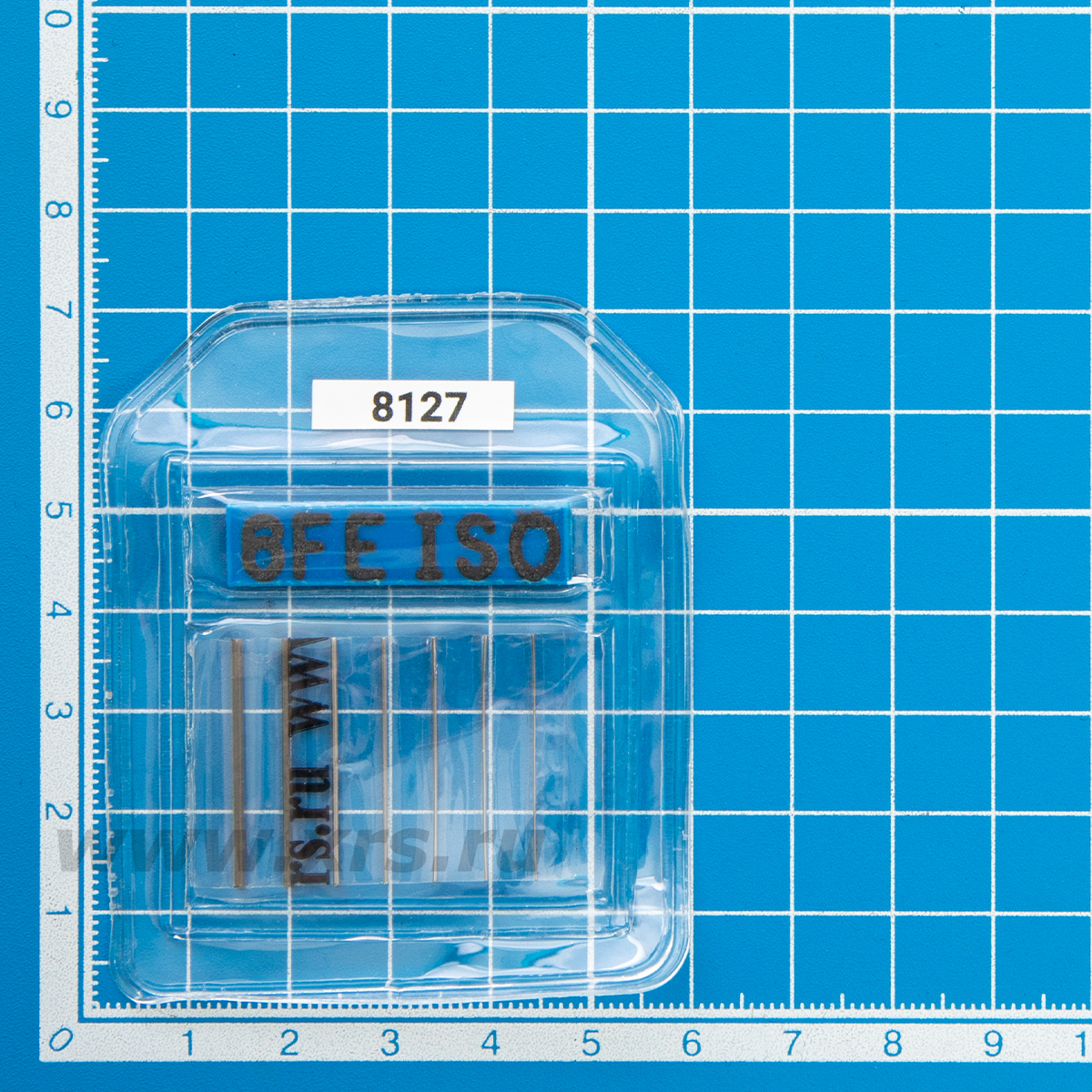 Проволочный эталон 6FE ISO (25 мм) на коврике с размерной сеткой